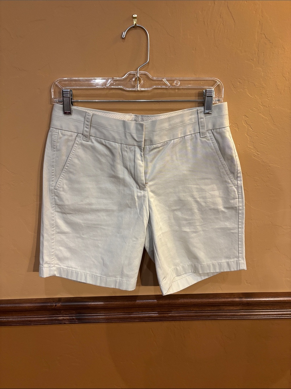 J CREW Women's Cotton Shorts in Light Cream